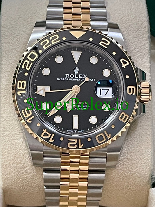 GMT-Master II 40mm Yellow Gold Ref.126713GRNR - Black Dial