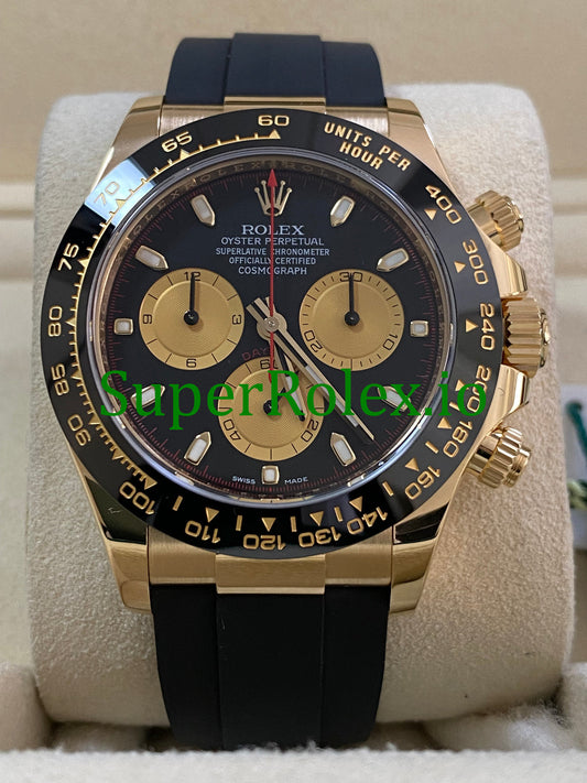 Cosmograph Daytona 40 Yellow Gold Black Index Dial Ref.116518LN