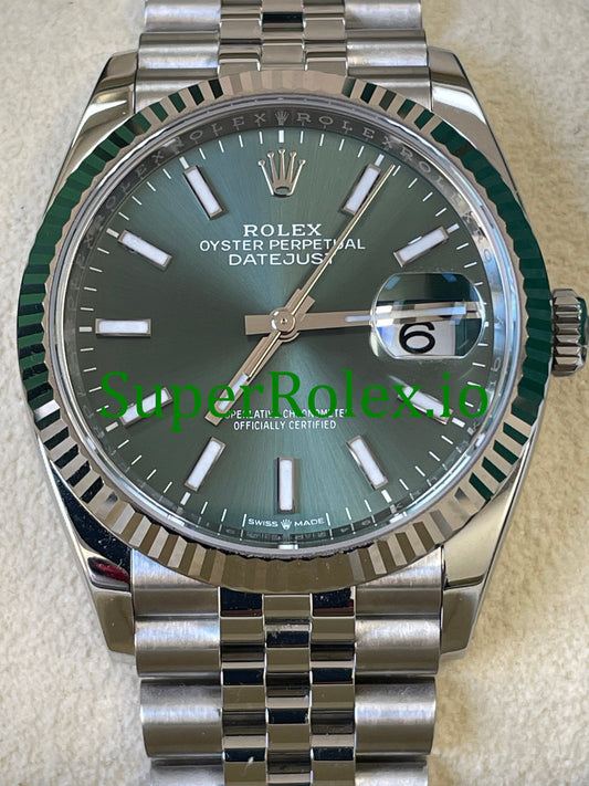 Datejust 36 Steel Mint Green Dial Ref.126234