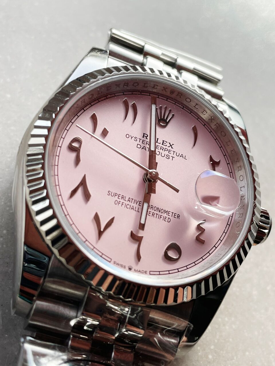 DIWF Factory 1:1 DateJust 36mm 126234 Best Edition 904L Steel Tiffany Pink Dial Arabic Marker SA3235