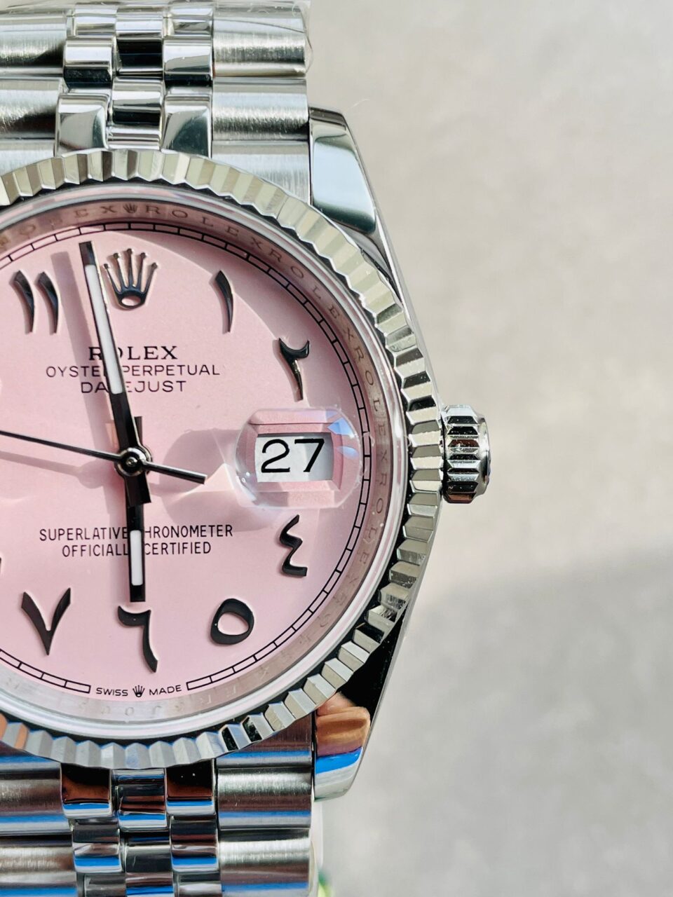 DIWF Factory 1:1 DateJust 36mm 126234 Best Edition 904L Steel Tiffany Pink Dial Arabic Marker SA3235