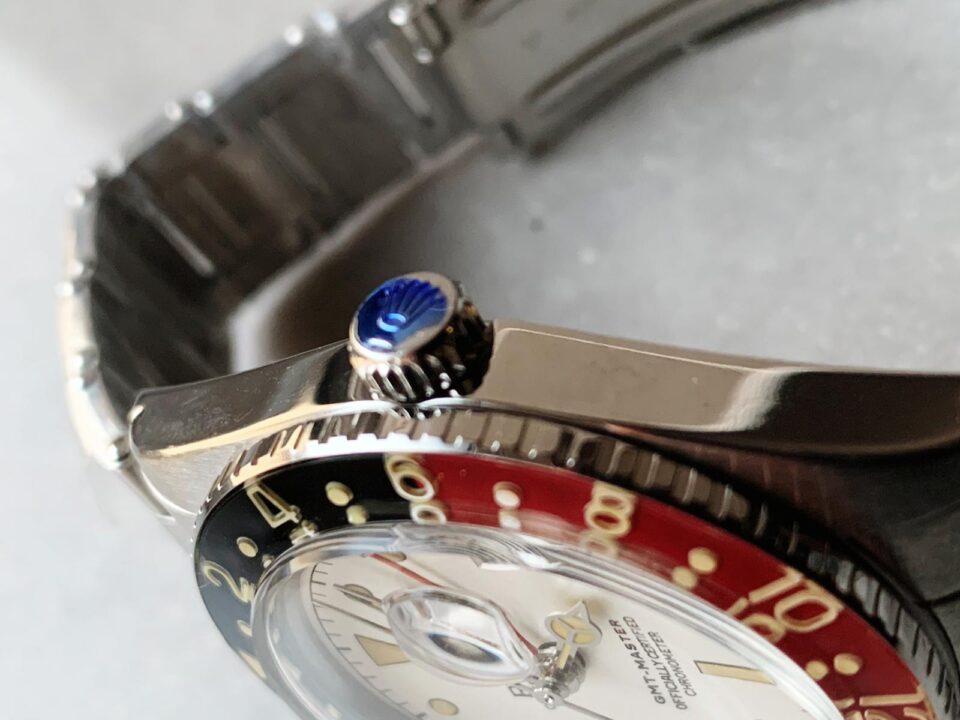 VINTAGE GMT Master 6542 Black/Red Bezel White Dial A2836