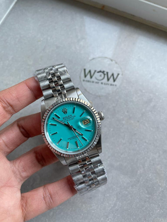 KING Factory 1:1 DATEJUST 36mm 16233 FLUTED BEZEL BEST EDITION 904L STEEL TIFFANY BLUE DIAL ON A2825