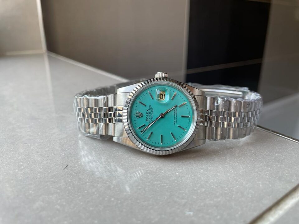KING 1:1 DATEJUST 36mm 16233 FLUTED BEZEL BEST EDITION 904L STEEL TIFFANY BLUE DIAL A2825