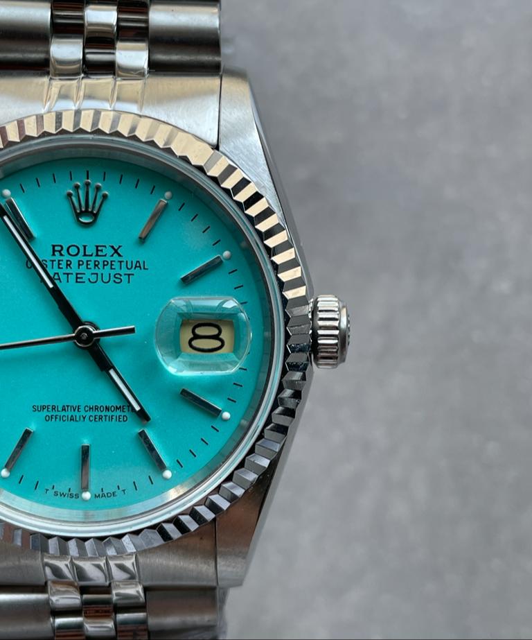 KING Factory 1:1 DATEJUST 36mm 16233 FLUTED BEZEL BEST EDITION 904L STEEL TIFFANY BLUE DIAL ON A2825