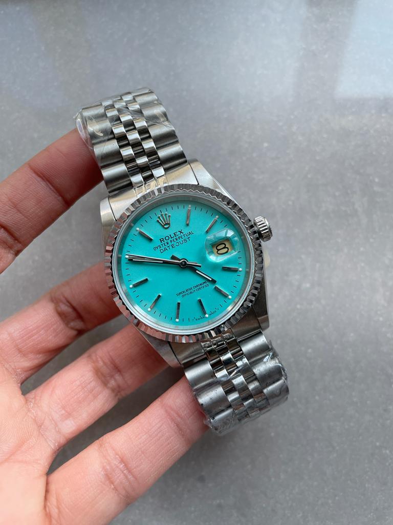 KING Factory 1:1 DATEJUST 36mm 16233 FLUTED BEZEL BEST EDITION 904L STEEL TIFFANY BLUE DIAL ON A2825