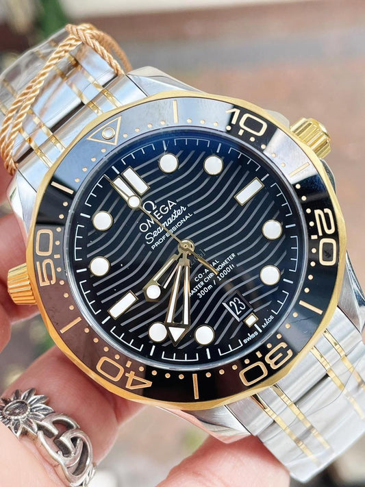 2018 Seamaster Diver 300M SS/YG VSF 1:1 Best Edition YG Bezel Black Dial on SS/YG Bracelet A8800