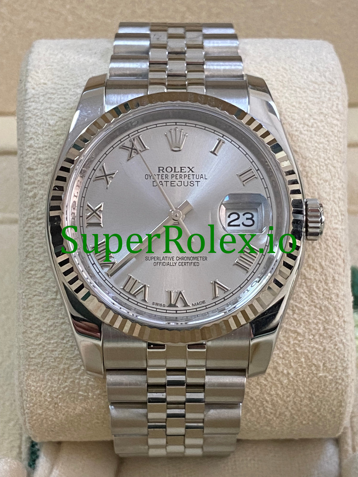 Datejust 36 Steel Rhodium Roman Dial Ref.116234