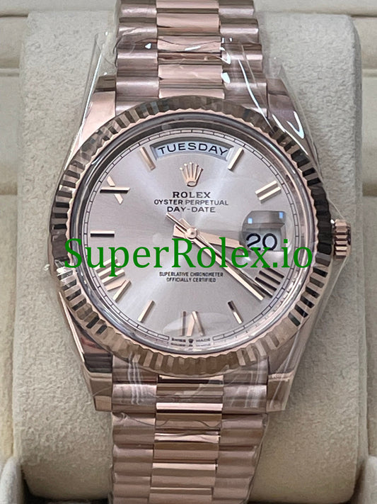 Day-Date 40 Everose Gold Ref.228235 Sundust Bevelled Roman Dial