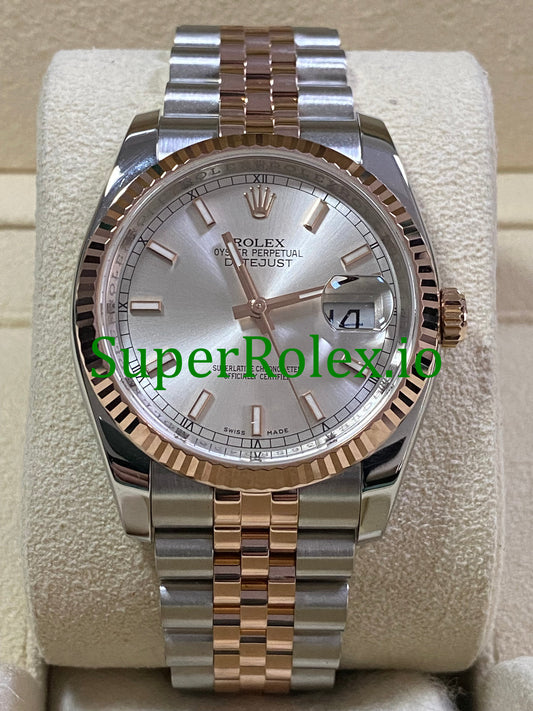 Datejust 36 Steel and Everose Gold Sundust Dial Ref.116231